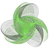 Swirling green and gray